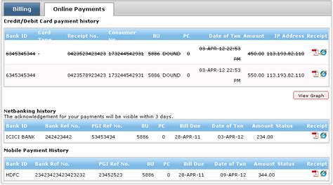 mahadiscom view bill history|Viewing Payments made Online .